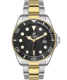 Beverly Hills Polo Club  Men's Watch, Black Dial & Two Tone Stainless Steel Strap, BP3328X.250