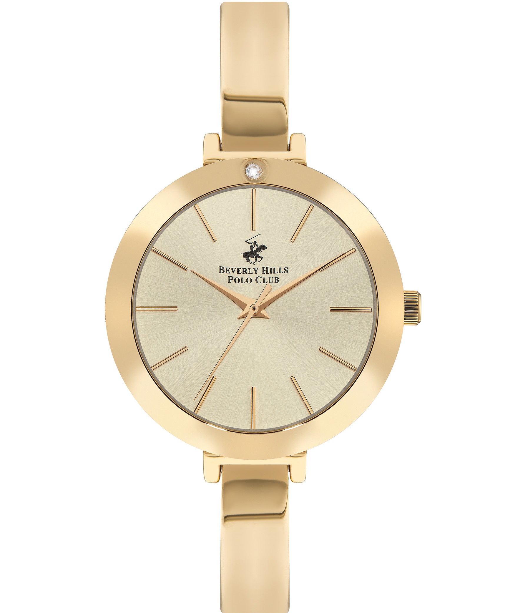 Beverly Hills Polo Club  Women's Analog Watch, Gold Dial & Gold Stainless Steel Strap, BP3331X.110