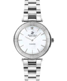 Beverly Hills Polo Club  Women's Analog Watch, Pearl Dial & Silver Stainless Steel Strap, BP3333X.320