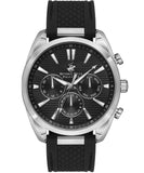 Beverly Hills Polo Club  Men's Watch, Black Dial & Black Rubber Strap, BP3337X.351