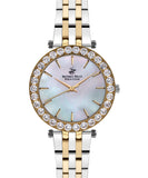 Beverly Hills Polo Club  Women's Analog Watch, Pearl Dial & Two Tone Stainless Steel Strap, BP3340C.220