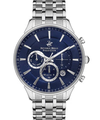 Beverly Hills Polo Club  Men's Watch, Blue Dial & Silver Stainless Steel Strap, BP3346X.390