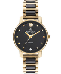 Beverly Hills Polo Club  Women's Analog Watch, Black Dial & Two Tone Stainless Steel Strap, BP3349X.150