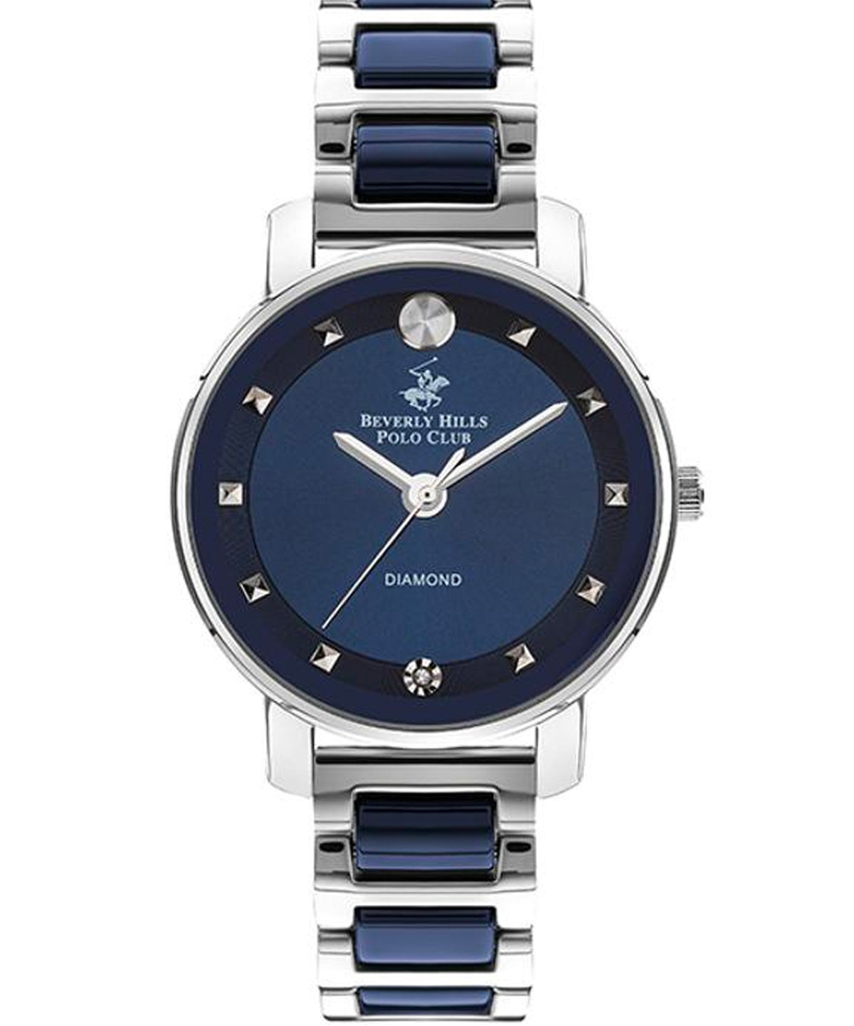 Beverly Hills Polo Club  Women's Analog Watch, Blue Dial & Two Tone Stainless Steel Strap, BP3349X.390