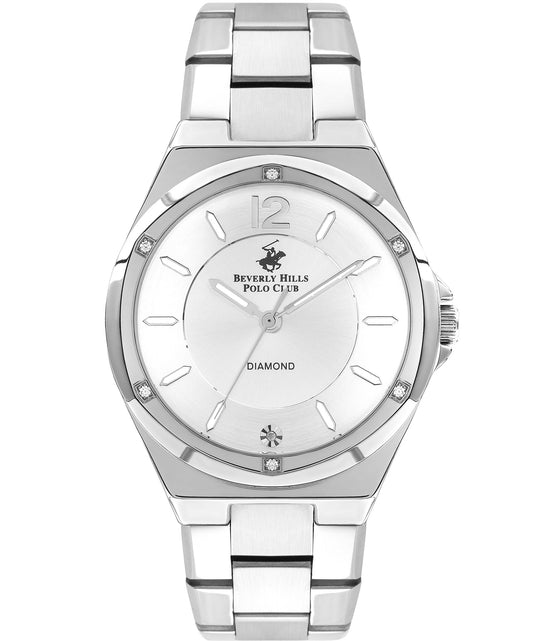 Beverly Hills Polo Club, Men's, Analog Watch, Silver Dial, with Stainless Steel Band, BH-BP3351X.330