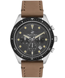 Beverly Hills Polo Club  Men's Watch, Gun Dial & Brown Leather Strap, BP3355X.355