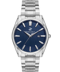 Beverly Hills Polo Club  Men's Watch, Blue Dial & Silver Stainless Steel Strap, BP3356X.390