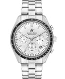 Beverly Hills Polo Club  Men's watch, Silver Dial, Stainless Steel Metal Strap Wrist Watch,BP3372X.330