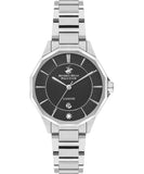 Beverly Hills Polo Club  Men's watch, Black Dial, Silver Stainless Steel Metal Strap Wrist Watch,BP3376X.350