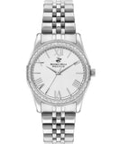 Beverly Hills Polo Club  Women's watch, Silver Dial,Silver Stainless Steel Metal Strap, Wrist Watch, BP3383C.330