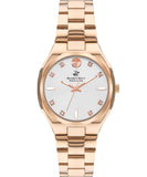 Beverly Hills Polo Club  Women's watch, Silver Dial, Rose Gold Stainless Steel Metal Strap, Wrist Watch, BP3385C.430