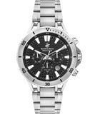 Beverly Hills Polo Club  Men's watch, Black Dial, Silver Stainless Steel  Strap, Wrist Watch,BP3401X.350