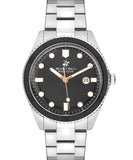Beverly Hills Polo Club  Men's watch, Black Dial, Silver Stainless Steel Strap, Wrist Watch,BP3407X.360