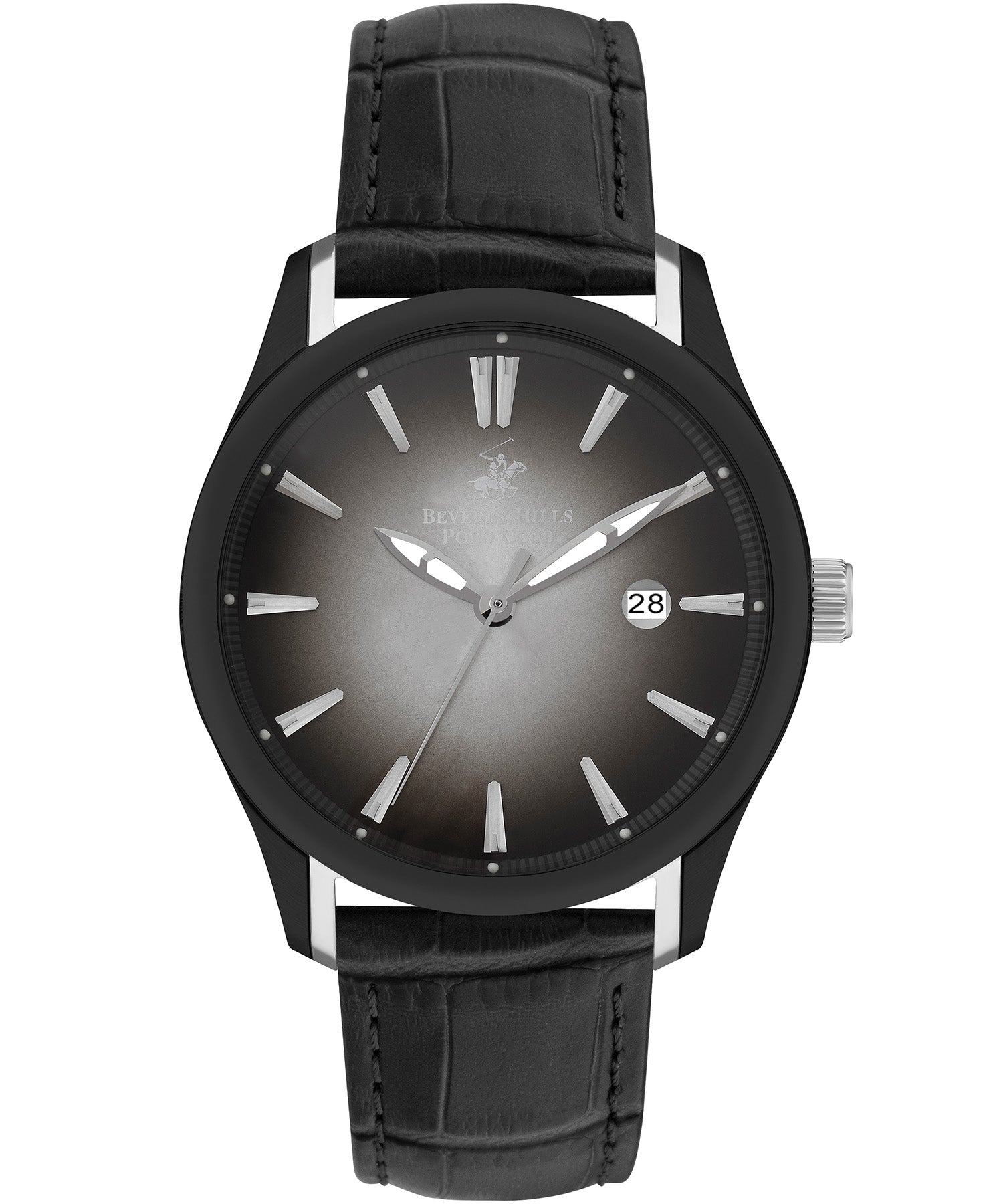 Beverly Hills Polo Club  Men's watch,Black Dial, Black Leather Strap, Wrist Watch,BP3410X.651