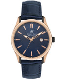 Beverly Hills Polo Club  Men's watch,Blue Dial, Blue Leather Strap, Wrist Watch,BP3410X.999