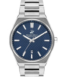 Beverly Hills Polo Club  Men's watch, Blue Dial, Silver Stainless Steel Strap, Wrist Watch,BP3503X.390