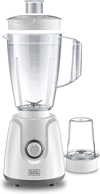 Black+Decker, Blender With Grinder Mill, White, 400W, BX4030-B5