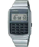 Casio Men's Watch Vintage Collection Digital, Black Dial Silver Resin Strap, CA-506-1DF