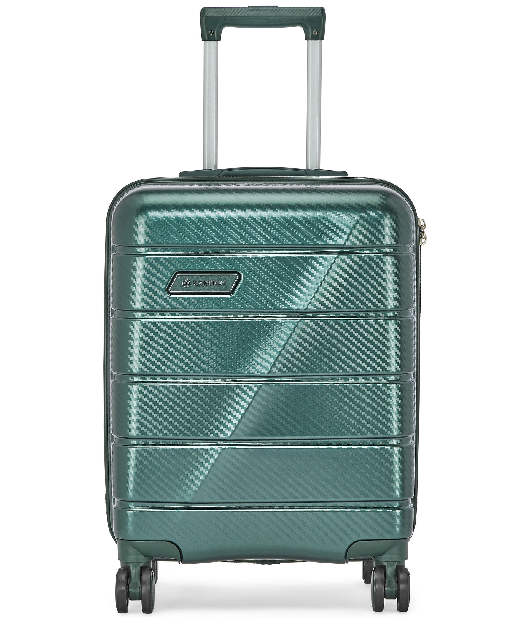 Carlton Milan 55cm, 4 Wheel Cabin Luggage Green Trolley,MILAN55GRN