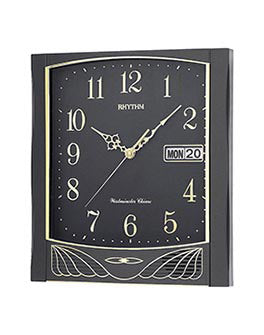 Rhythm Wall Clock, Westminster Chime & Strike, Day-Date Calendar CFH104NR02