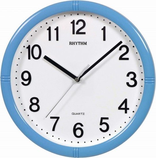 Rhythm Wall Clock, Basic Clock With 3D Numerals Dial, CMG434NR04