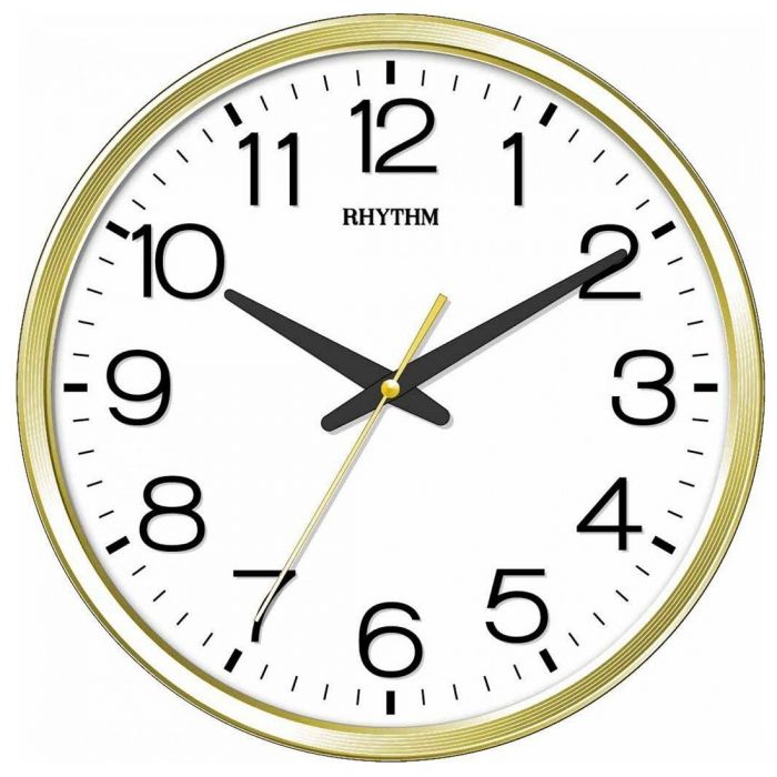 Rhythm Wall Clock,3D Numerals with Silent Silky Move, CMG494BR18