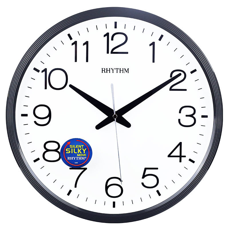 Rhythm Wall Clock,3D Numerals with Silent Silky Move, CMG494NR02