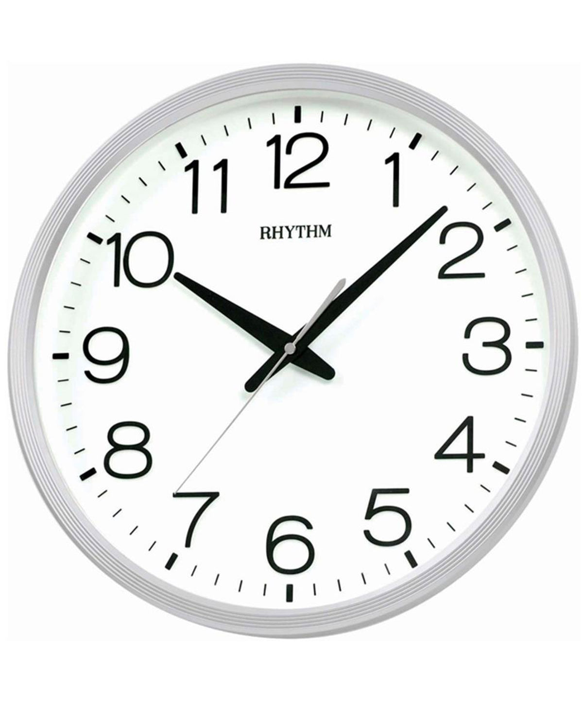 Rhythm Wall Clock,3D Numerals with Silent Silky Move, CMG494NR03