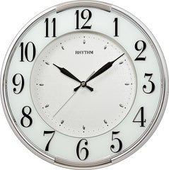 Rhythm Wall Clock, Mirror finish Glass With 3D Index & Silent Silky Move, CMG527NR03