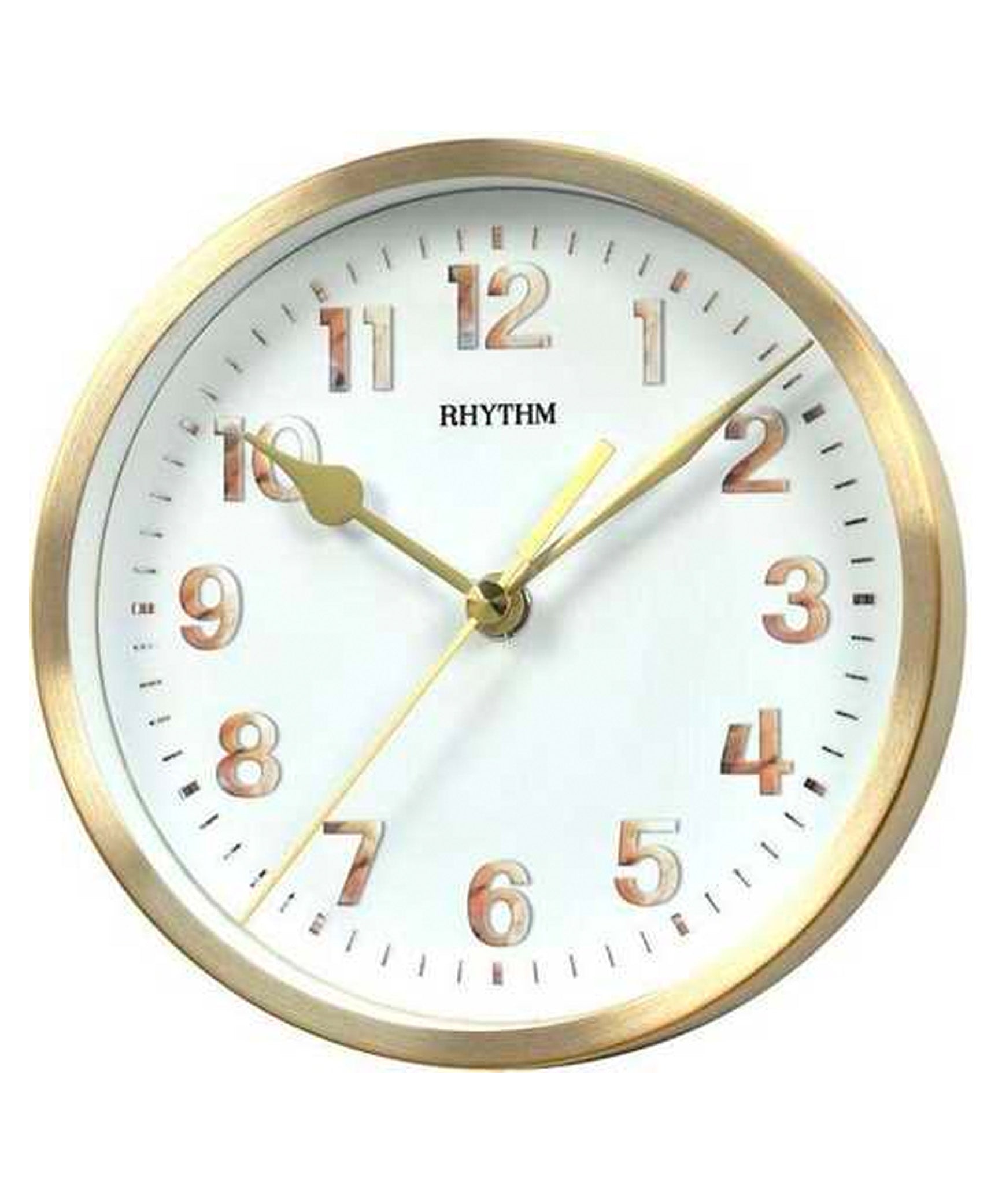 Rhythm Wall Clock, Metal Analog Decor Clock White Dial, CMG532NR18