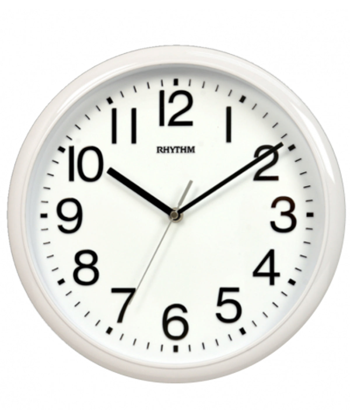 Rhythm Wall Clock, Analog Clock White Dial White Case, CMG579NR03