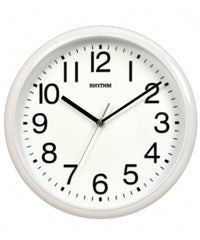 Rhythm Wall Clock, Analog Clock White Dial White Case, CMG579NR03