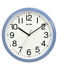 Rhythm Wall Clock, Analog Clock White Dial Blue Case, CMG579NR04