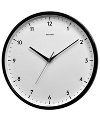 Rhythm Wall Clock, Analog Clock Black Case, CMG589NR02