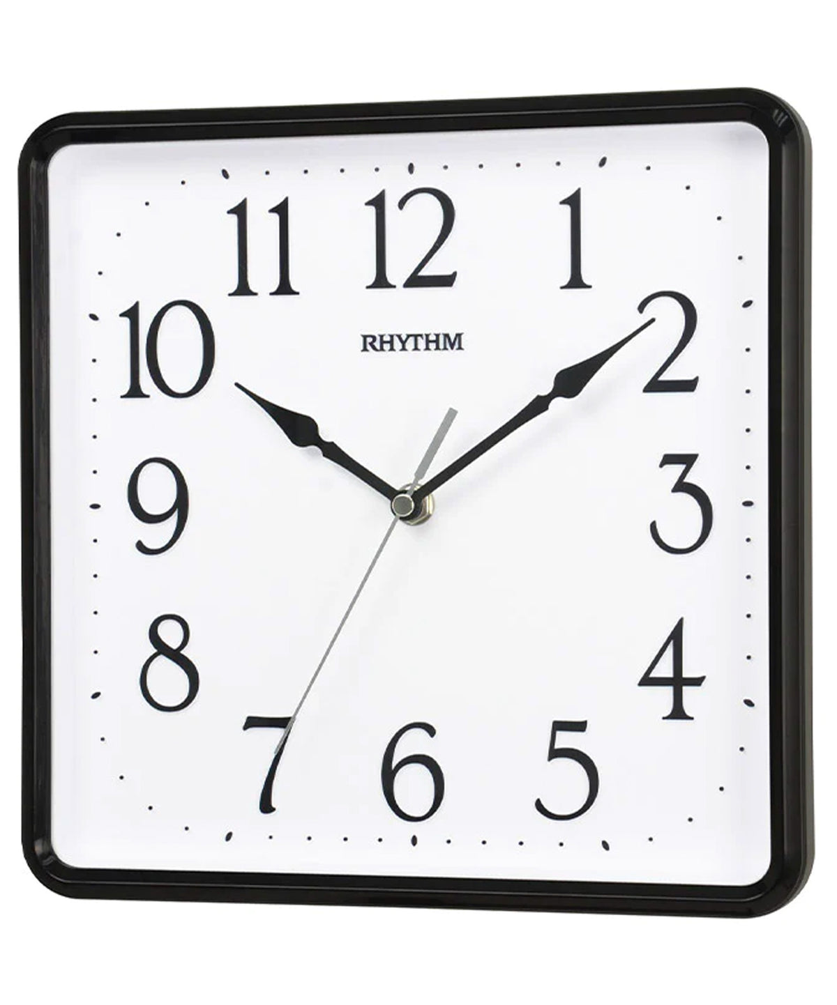 Rhythm Wall Clock, Analog White Dial Black Case, CMG597NR02