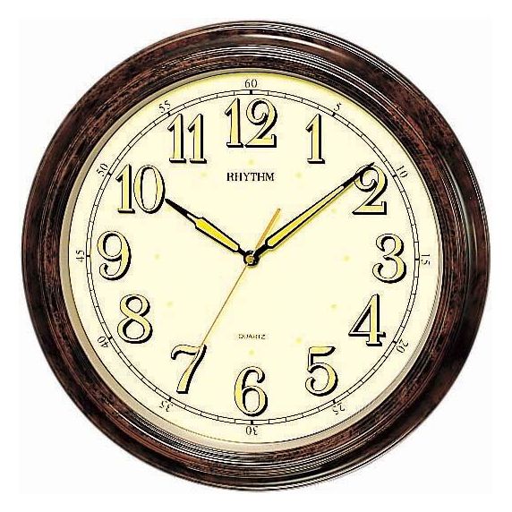 Rhythm Wall Clock, Super Luminous, CMG713NR06