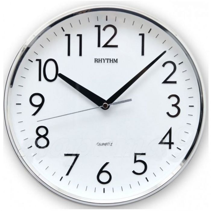 Rhythm Wall Clock,3D Numerals, CMG716BR19