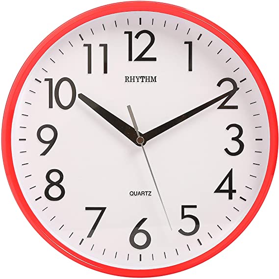 Rhythm Wall Clock,3D Numerals, CMG716NR01