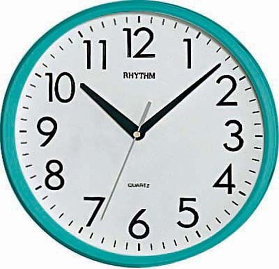 Rhythm Wall Clock,3D Numerals, CMG716NR05