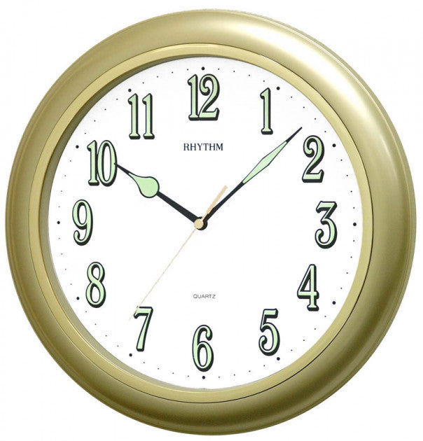 Rhythm Wall Clock, Super Luminous, CMG728NR18