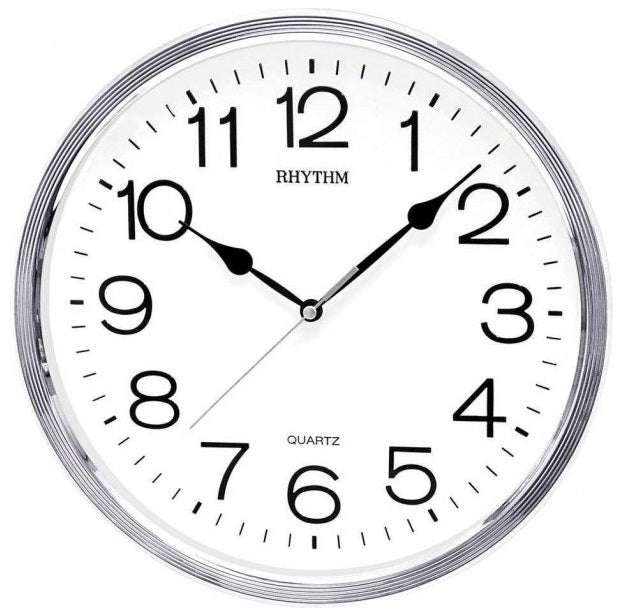 Rhythm Wall Clock,3D Numerals, CMG734BR19