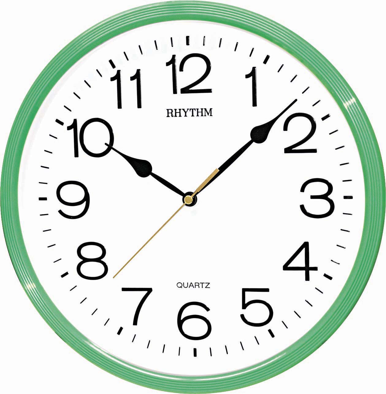 Rhythm Wall Clock,3D Numerals, CMG734NR05