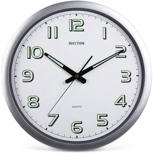 Rhythm Wall Clock, Super Luminous, Silent Silky, CMG805NR19