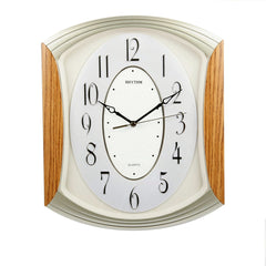 Rhythm Wall Clock,3D Numerals, Silent Silky, CMG856NR07