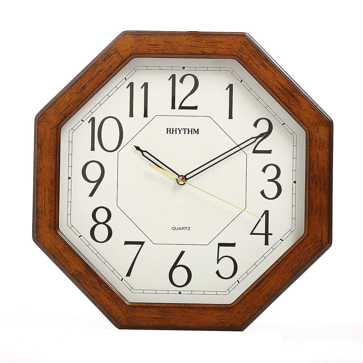 Rhythm Wall Clock, Wooden, Silent Silky, CMG944NR06