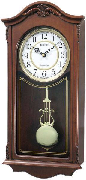 Rhythm Wall Clock, Westminister Chime, Striking & Pendulum, CMJ502FR06