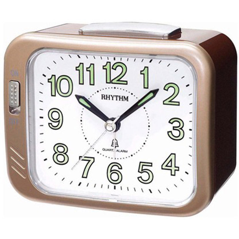 Rhythm Alarm Clock, With Bell, Snooze, Light & Super Silent Move, CRA829NR13