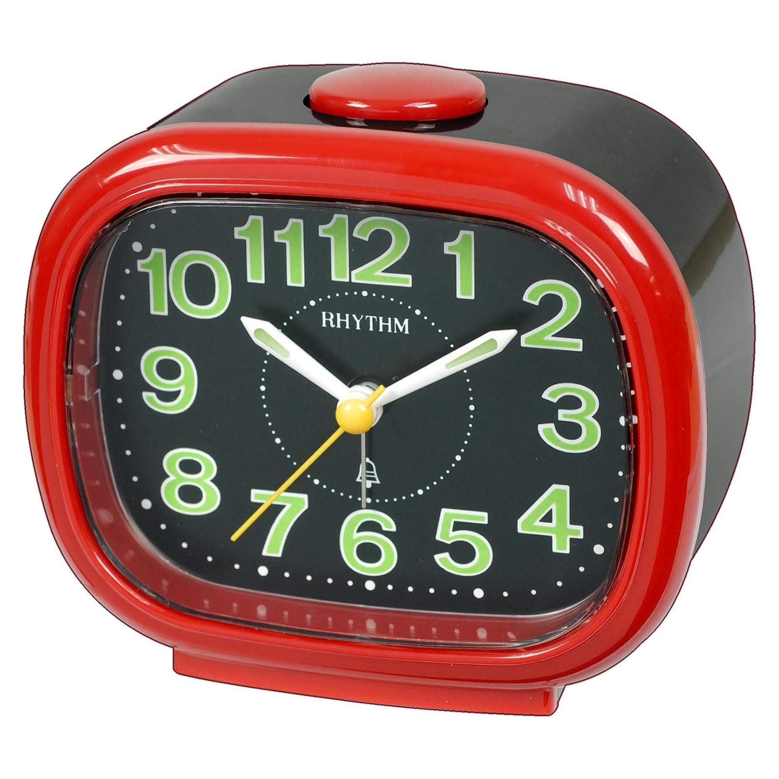 Rhythm Alarm Clock, With Bell, Snooze, Light & Super Silent Move, CRA841NR70