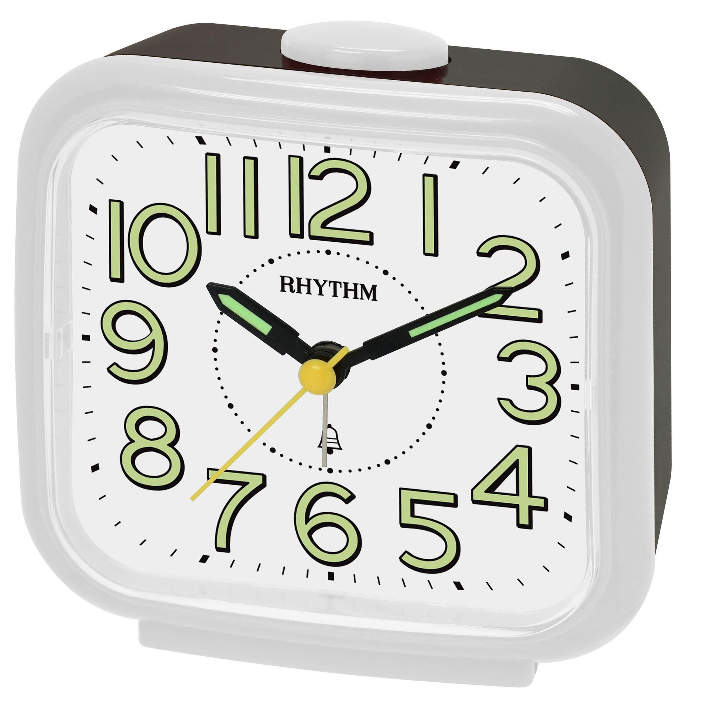 Rhythm Alarm Clock, With  Bell, Snooze, Light & Super Silent Move, CRA848NR03