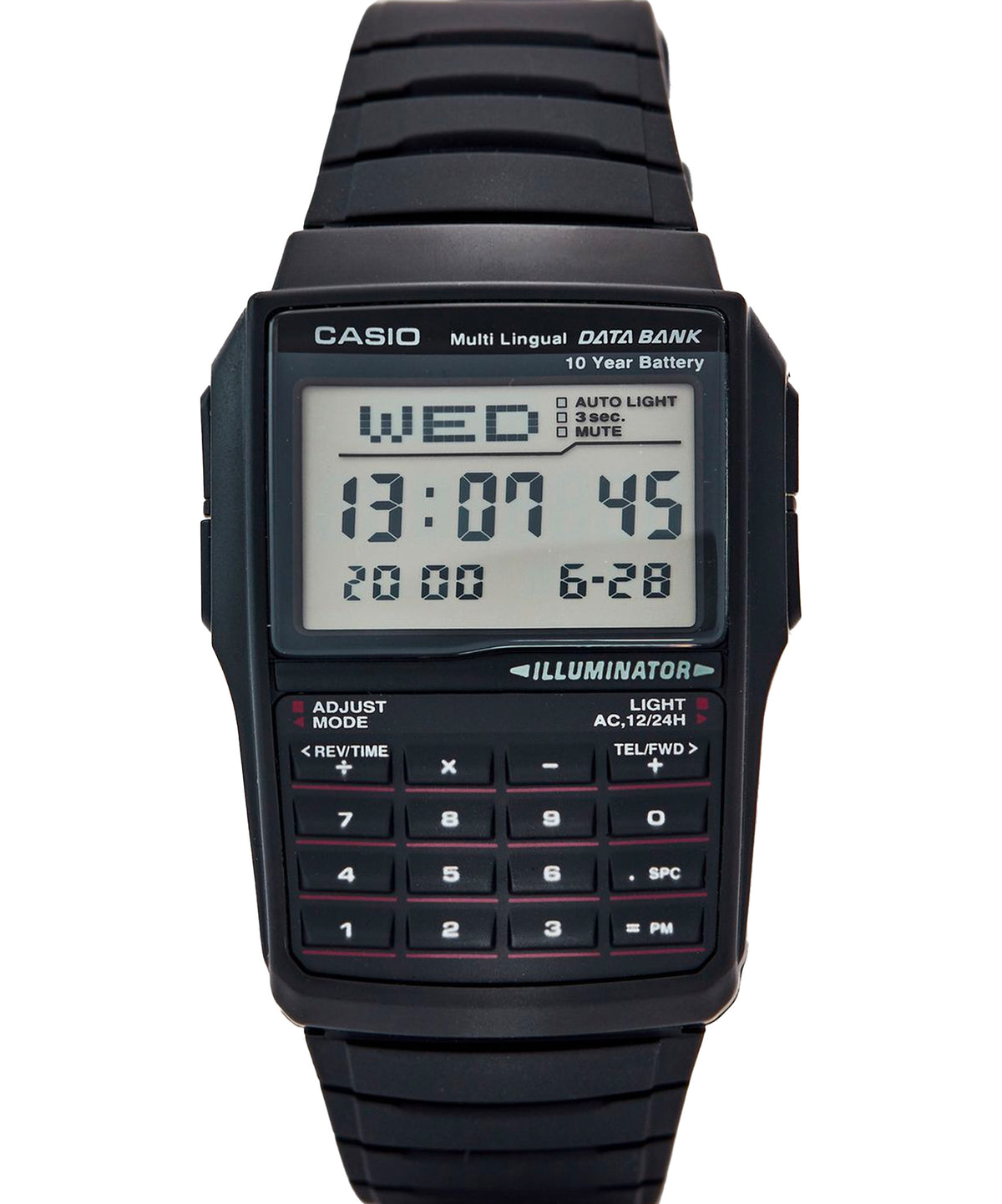 Casio Men's Watch Digital, Black Dial Black Resin Strap, DBC-32-1ADF